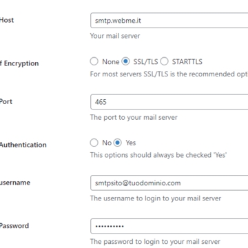  Configura l'SMTP 